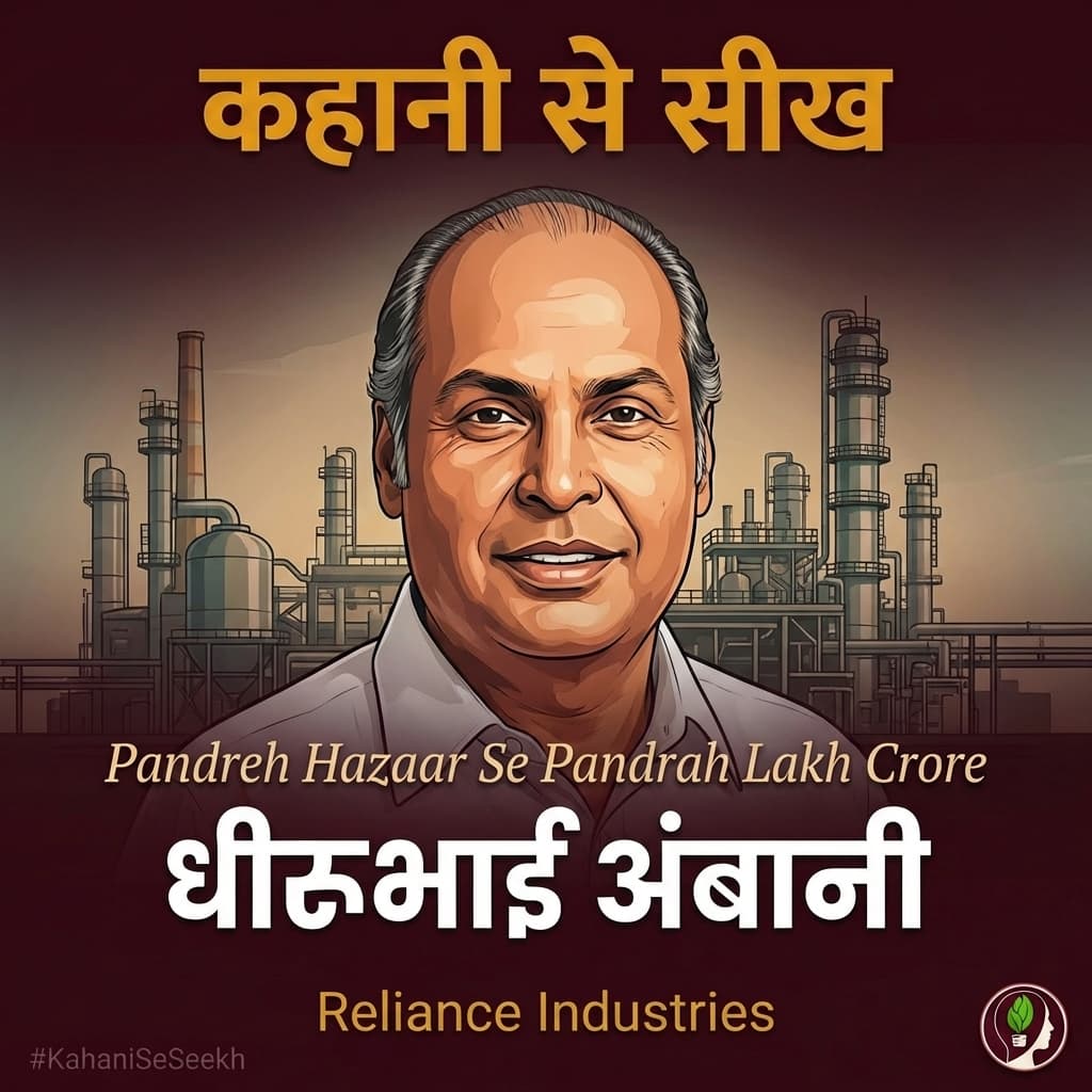 कहानी से सीख: Dhirubhai Ambani — Pandreh Hazaar Se Pandrah Lakh Crore