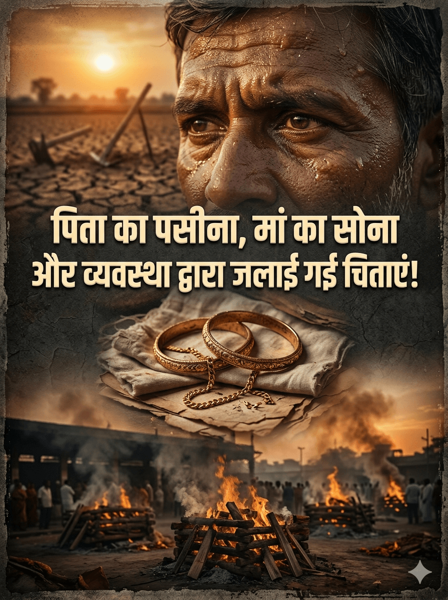 पिता का पसीना, मां का सोना और व्यवस्था द्वारा जलाई गई चिताएं!